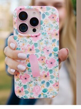 Loopy Case Floral Phone Case with Pink Loop